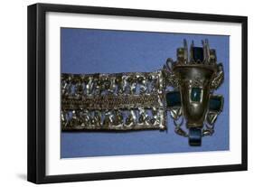 Roman gold bracelet set with glass imitating emeralds, 1st century-Unknown-Framed Giclee Print