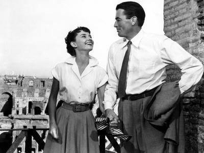 Vacanze ROMANE 8x10 PHOTO GREGORY PECK AUDREY HEPBURN 1953 Classic