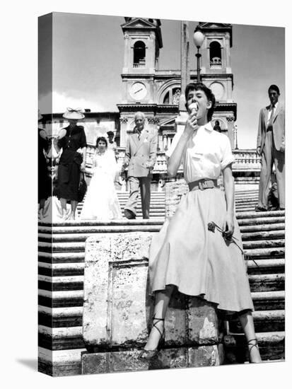 Roman Holiday, Audrey Hepburn, Gregory Peck, 1953-null-Stretched Canvas