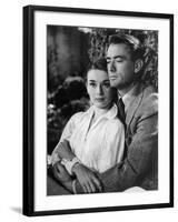 Roman Holiday, Audrey Hepburn, Gregory Peck, 1953-null-Framed Premium Photographic Print