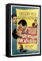 Roman Holiday, Audrey Hepburn, Gregory Peck, 1953-null-Framed Stretched Canvas