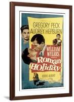 Roman Holiday, Audrey Hepburn, Gregory Peck, 1953-null-Framed Art Print