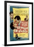 Roman Holiday, Audrey Hepburn, Gregory Peck, 1953-null-Framed Art Print