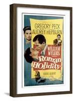 Roman Holiday, Audrey Hepburn, Gregory Peck, 1953-null-Framed Art Print