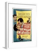 Roman Holiday, Audrey Hepburn, Gregory Peck, 1953-null-Framed Art Print