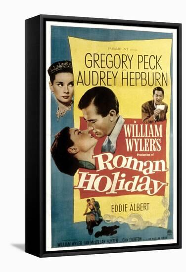 Roman Holiday, Audrey Hepburn, Gregory Peck, 1953-null-Framed Stretched Canvas