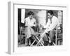 Roman Holiday, Audrey Hepburn, Gregory Peck, Playing CArds on Set, 1953-null-Framed Photo