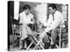 Roman Holiday, Audrey Hepburn, Gregory Peck, Playing CArds on Set, 1953-null-Stretched Canvas