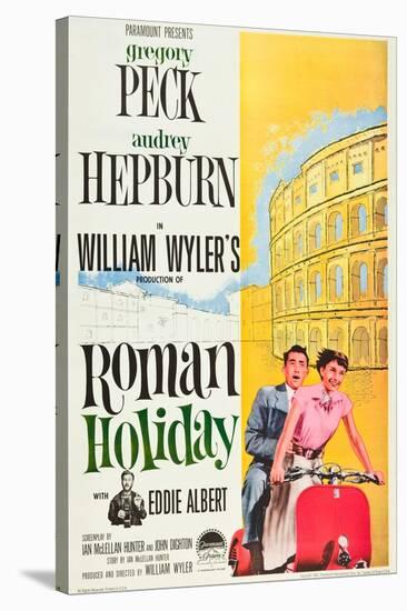 Roman Holiday, Eddie Albert, Gregory Peck, Audrey Hepburn, 1953-null-Stretched Canvas