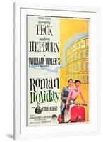 Roman Holiday, Eddie Albert, Gregory Peck, Audrey Hepburn, 1953-null-Framed Art Print