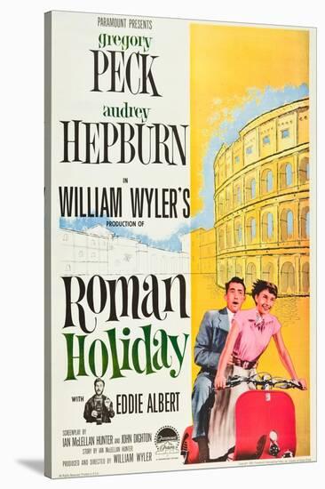 Roman Holiday, Eddie Albert, Gregory Peck, Audrey Hepburn, 1953-null-Stretched Canvas