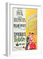 Roman Holiday, Eddie Albert, Gregory Peck, Audrey Hepburn, 1953-null-Framed Art Print