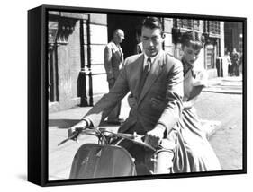 Roman Holiday, Gregory Peck, Audrey Hepburn, 1953-null-Framed Stretched Canvas