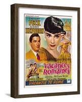 Roman Holiday, Gregory Peck, Audrey Hepburn, 1953-null-Framed Art Print