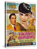 Roman Holiday, Gregory Peck, Audrey Hepburn, 1953-null-Stretched Canvas