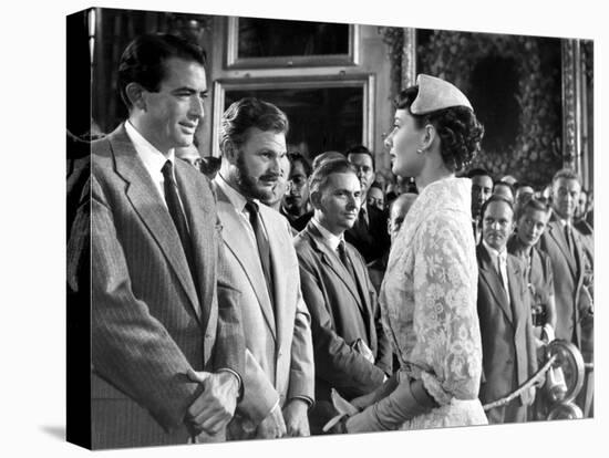 Roman Holiday, Gregory Peck, Eddie Albert, Audrey Hepburn, 1953-null-Stretched Canvas