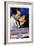 Roman Holiday, Left to Right: Gregory Peck, Audrey Hepburn on Italian Poster Art, 1953-null-Framed Art Print