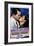 Roman Holiday, Left to Right: Gregory Peck, Audrey Hepburn on Italian Poster Art, 1953-null-Framed Art Print