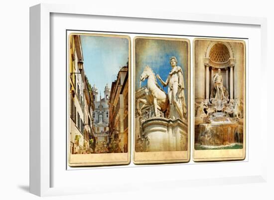 Roman Holidays - Vintage Cards Series-Maugli-l-Framed Art Print