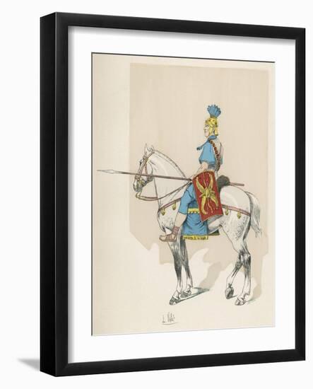 Roman Horse Soldier-Louis Vallet-Framed Art Print