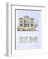 Roman House, from 'Town and Country Houses Based on the Modern Houses of Paris', C.1864-Olive-Framed Premium Giclee Print