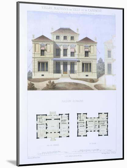 Roman House, from 'Town and Country Houses Based on the Modern Houses of Paris', C.1864-Olive-Mounted Premium Giclee Print