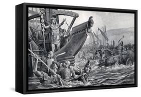 Roman Invasion of Britain-G.F. Scott Elliot-Framed Stretched Canvas