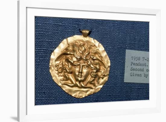 Roman Jewellery Gold Pendant, Head of Gorgon, 2nd century-Unknown-Framed Giclee Print