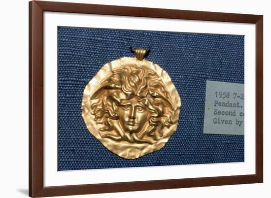 Roman Jewellery Gold Pendant, Head of Gorgon, 2nd century-Unknown-Framed Giclee Print