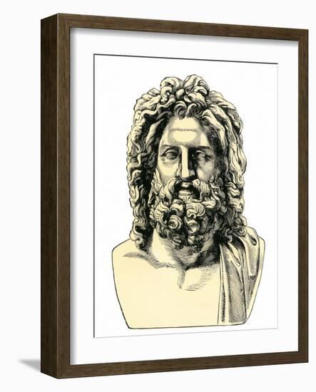 Roman Jupiter, or Zeus in Greek Mythology, God of the Sky and of Laws-null-Framed Giclee Print