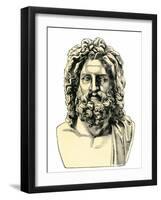 Roman Jupiter, or Zeus in Greek Mythology, God of the Sky and of Laws-null-Framed Giclee Print