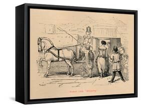 'Roman Lady Shopping', 1852-John Leech-Framed Stretched Canvas