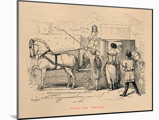 'Roman Lady Shopping', 1852-John Leech-Mounted Giclee Print