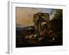 Roman Landscape with Cattle and Shepherds, 1676-Johann Heinrich Roos-Framed Giclee Print