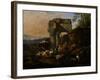 Roman Landscape with Cattle and Shepherds, 1676-Johann Heinrich Roos-Framed Giclee Print