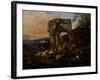 Roman Landscape with Cattle and Shepherds, 1676-Johann Heinrich Roos-Framed Giclee Print