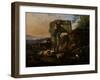 Roman Landscape with Cattle and Shepherds, 1676-Johann Heinrich Roos-Framed Giclee Print