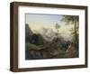 Roman Landscape with Mountains, C. 1825-Ernst Fries-Framed Giclee Print