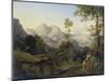 Roman Landscape with Mountains, C. 1825-Ernst Fries-Mounted Giclee Print