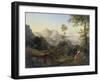 Roman Landscape with Mountains, C. 1825-Ernst Fries-Framed Giclee Print