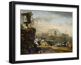 Roman Landscape with Shepherds-Jan Weenix-Framed Giclee Print