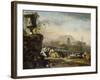 Roman Landscape with Shepherds-Jan Weenix-Framed Giclee Print