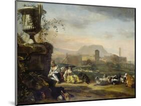 Roman Landscape with Shepherds-Jan Weenix-Mounted Giclee Print