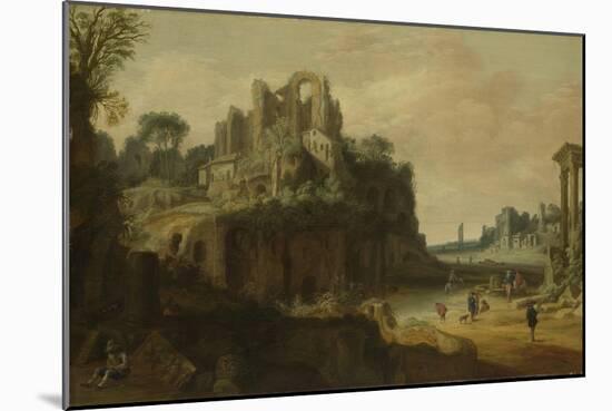 Roman Landscape with the Palatine to the Left and Part of the Roman Forum on the Right-Pieter Anthonisz Groenewegen-Mounted Art Print