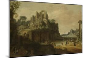 Roman Landscape with the Palatine to the Left and Part of the Roman Forum on the Right-Pieter Anthonisz Groenewegen-Mounted Art Print