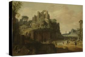 Roman Landscape with the Palatine to the Left and Part of the Roman Forum on the Right-Pieter Anthonisz Groenewegen-Stretched Canvas