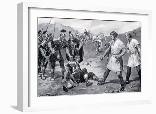 Roman Legionaries Fight-G.F. Scott Elliot-Framed Art Print