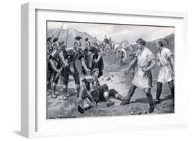 Roman Legionaries Fight-G.F. Scott Elliot-Framed Art Print