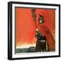 Roman Legionary in Front of Hadrian's Wall-Graham Coton-Framed Giclee Print