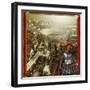 Roman Legionnaire with a Roman City and Coliseum-Stocktrek Images-Framed Art Print